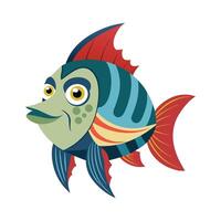 Dynamic Artwork of Fish Face vector