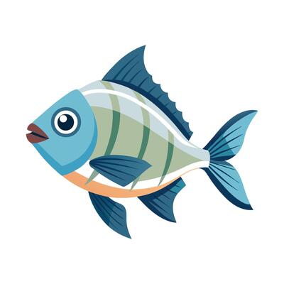 Charming Illustration of Flip Fish