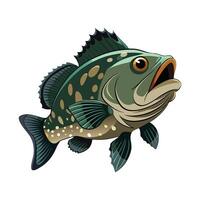 Elegant Artwork of Goliath Grouper vector
