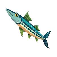 Charming Design of Great Barracuda vector