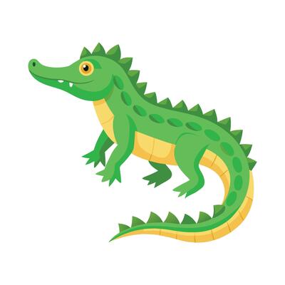 Stylish Illustration of Johnstons Crocodile