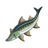 Dynamic Artwork of Lake Sturgeon vector