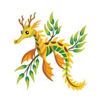 Stylish Illustration of Leafy Seadragon vector