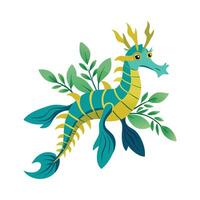Charming Design of Leafy Seadragon vector
