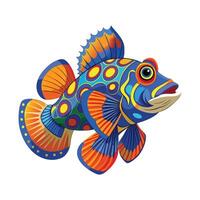 Charming Design of Mandarinfish vector