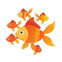Elegant Artwork of Names for Goldfish vector