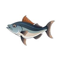 Charming Design of Pacific Halibut vector