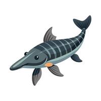 Elegant Artwork of Paddlefish vector