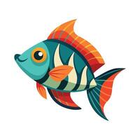 Elegant Artwork of Pez Fish vector