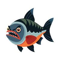 Charming Design of Piranha vector