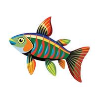 Charming Design of Rainbowfish vector
