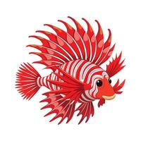 Charming Design of Red Lionfish vector