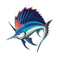 Dynamic Artwork of Sailfish vector