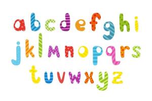 A colorful alphabet with a white background vector