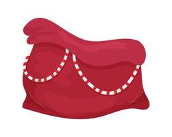 Red bag with candy cane on white background vector