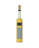 A bottle of wine on a white background vector