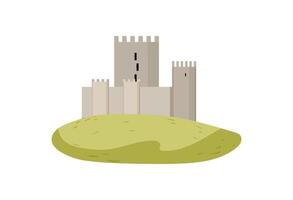 An illustration of a castle on a hill vector