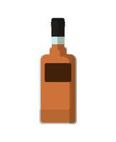 A bottle of whiskey on a white background vector