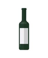 A bottle of wine on a white background vector