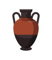 Ancient greek vase icon illustration on white background vector