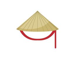 A hat with a red ribbon on it vector