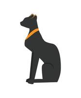 Anubis cat icon, flat style illustration vector