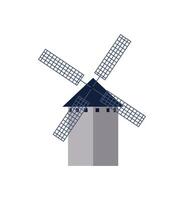 A windmill on a white background vector