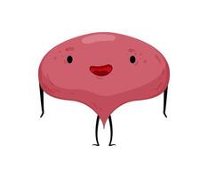 A cartoon character of a red heart with a smile vector