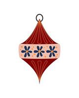 A hanging ornament with a flower design vector