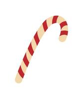 Candy cane icon in flat style on white background vector