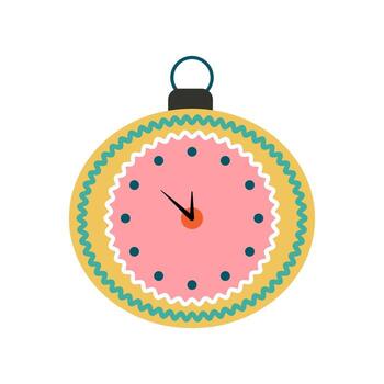 un reloj con un vistoso modelo en eso vector