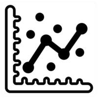 graph and chart in black duo line vector