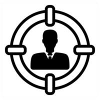 target customer and audience in black duo line vector