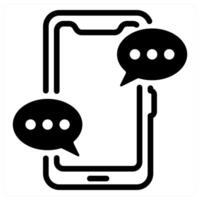 communication and conversation in black duo line vector