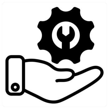 support and guidance in black duo line vector