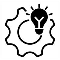 idea development and innovation in black duo line vector