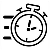 fast time and speed in black duo line vector