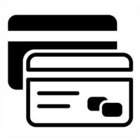 payment and card in black duo line vector