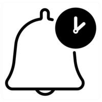 reminder and notification in black duo line vector