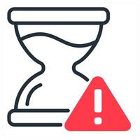 deadline and urgency in red and black duo line vector