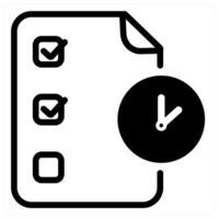 audit and inspection in black duo line vector