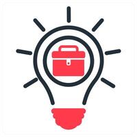 business idea and startup in red and black duo line vector
