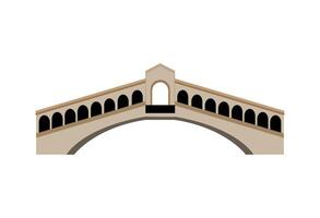 An icon of a bridge with arches on it vector