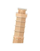 The leaning tower of pisa icon illustration vector