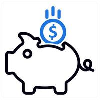 savings and investment vector