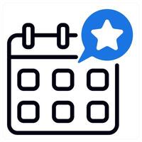 event schedule and calendar vector