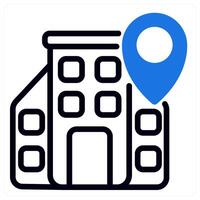 office location and workplace vector