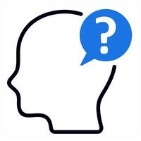 thinking and cog vector
