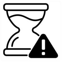deadline and urgency in black duo line vector