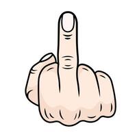 A hand with a finger up and a finger pointing down vector